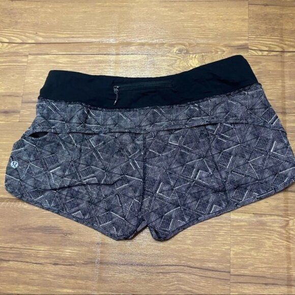 Lululemon Speed Short Formation Alpine White Black Women Size 8 - Picture 5 of 11